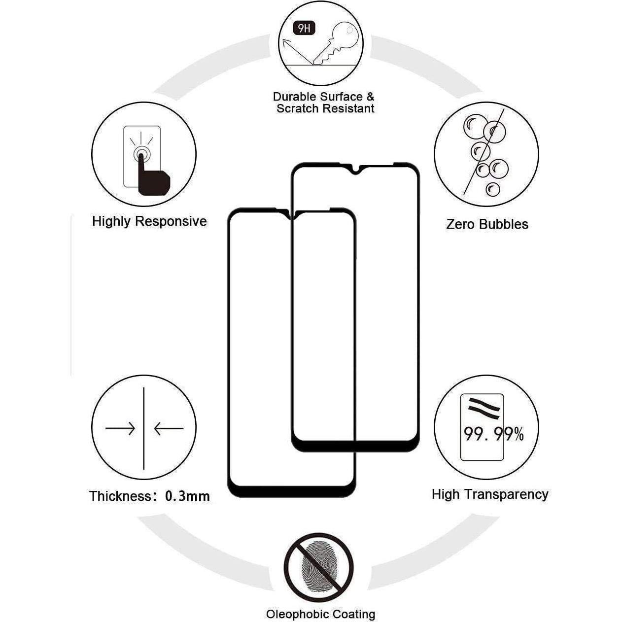 Funda TPU Slim para Huawei Honor X7C/200 con Cristal Templado