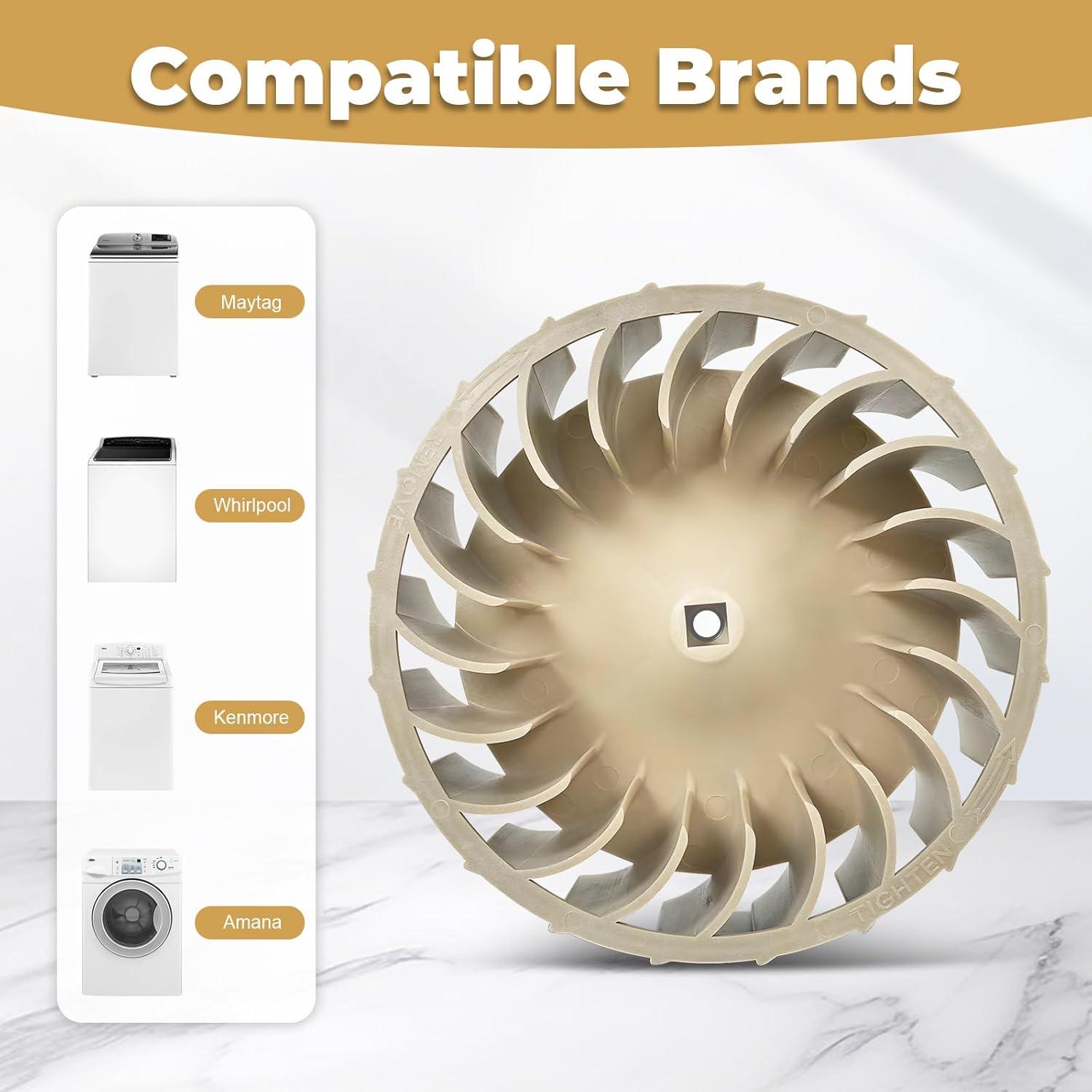 Rueda de Soplador FANCIGO WP697772 18.9cm Compatible Whirlpool