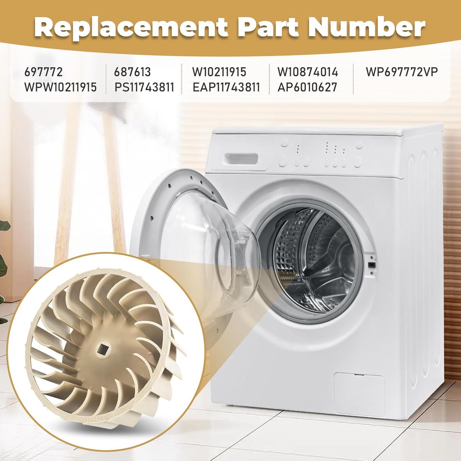 Rueda de Soplador FANCIGO WP697772 18.9cm Compatible Whirlpool