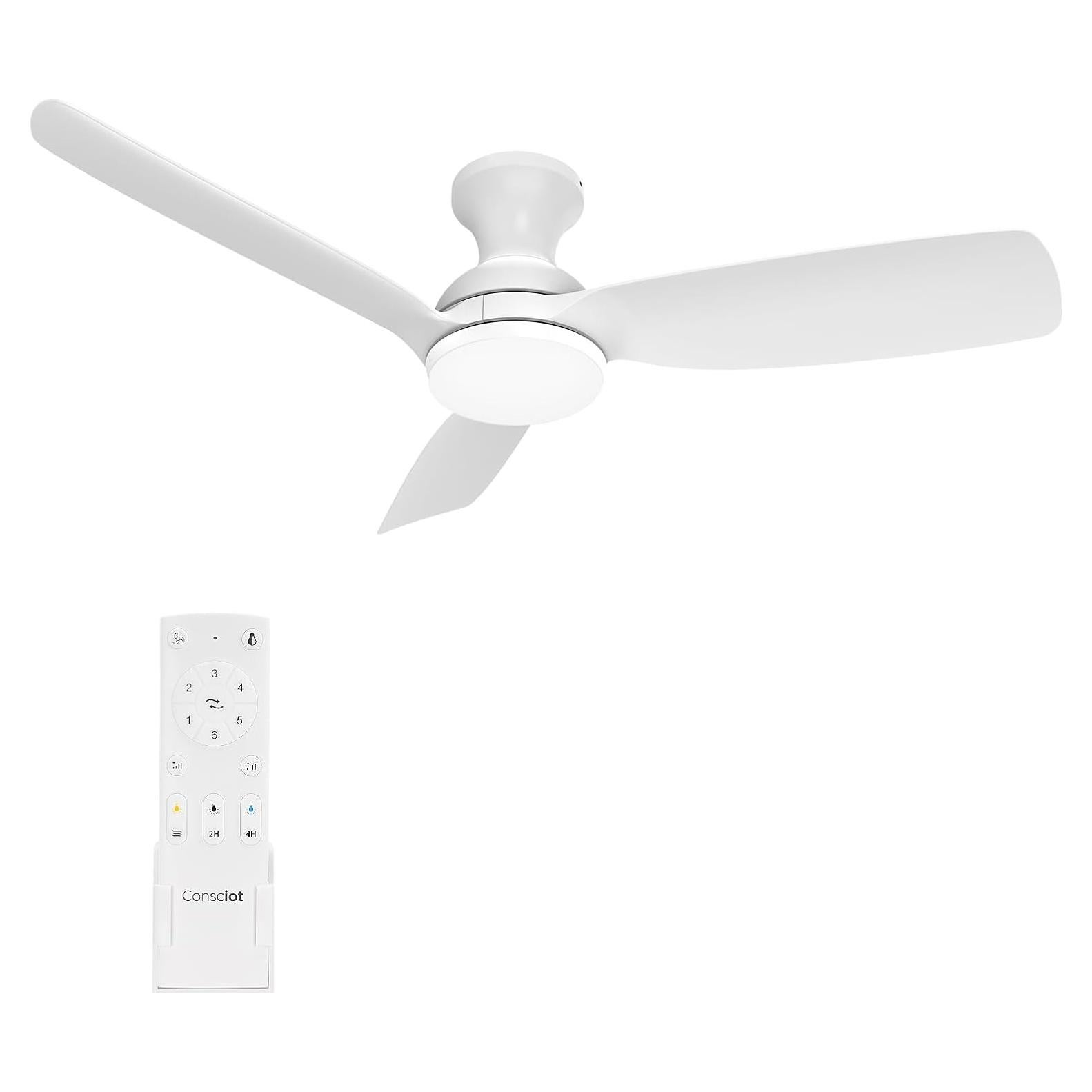 Ventilador de Techo Consciot 111 cm con Luz y Control Remoto