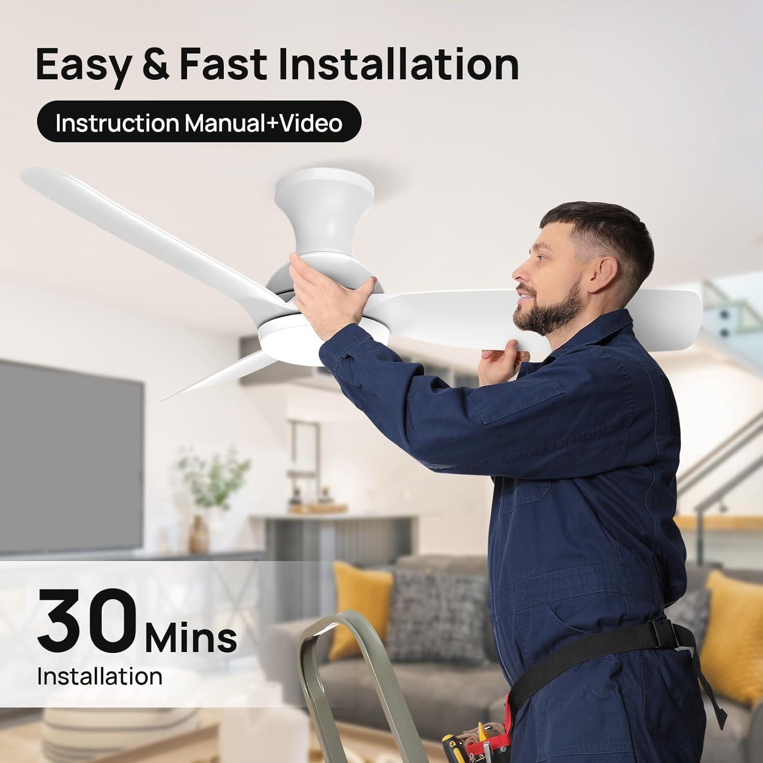 Ventilador de Techo Consciot 111 cm con Luz y Control Remoto