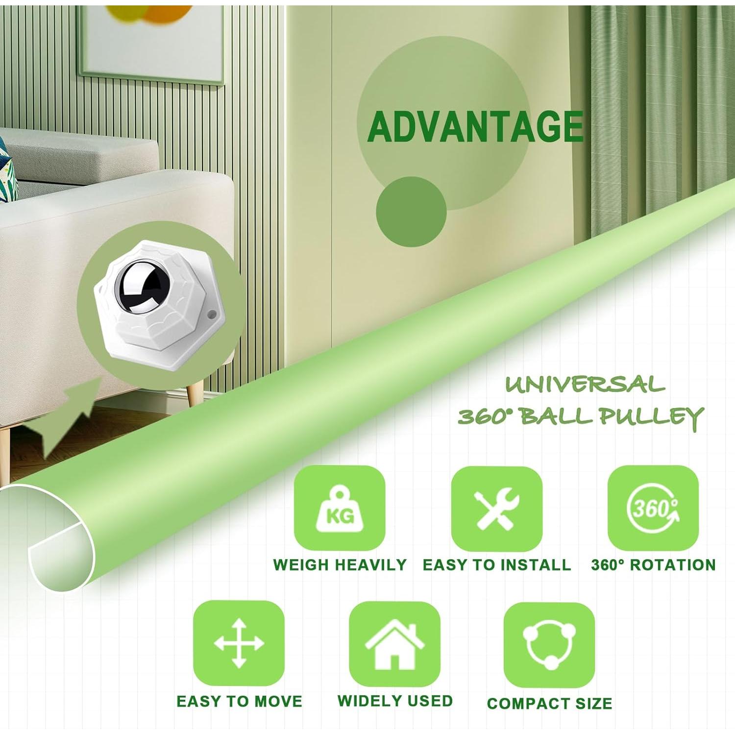 Paquete de 8 ruedas giratorias BEAUVUE 360° autoadhesivas