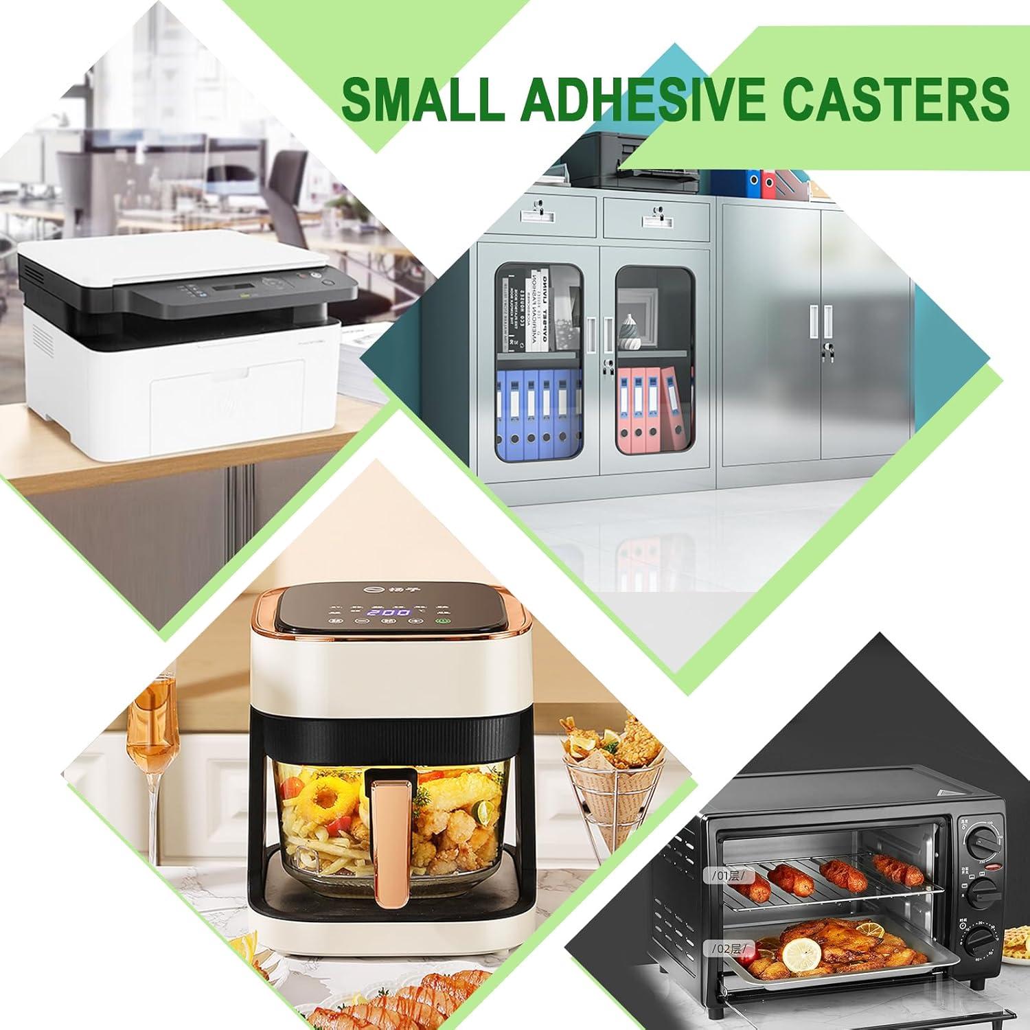 Paquete de 8 ruedas giratorias BEAUVUE 360° autoadhesivas