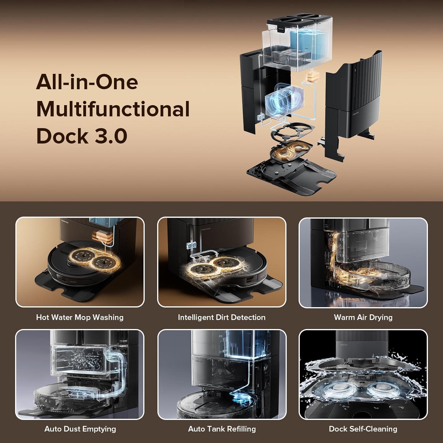 Aspiradora Robot Roborock Qrevo Master 10000Pa Negro