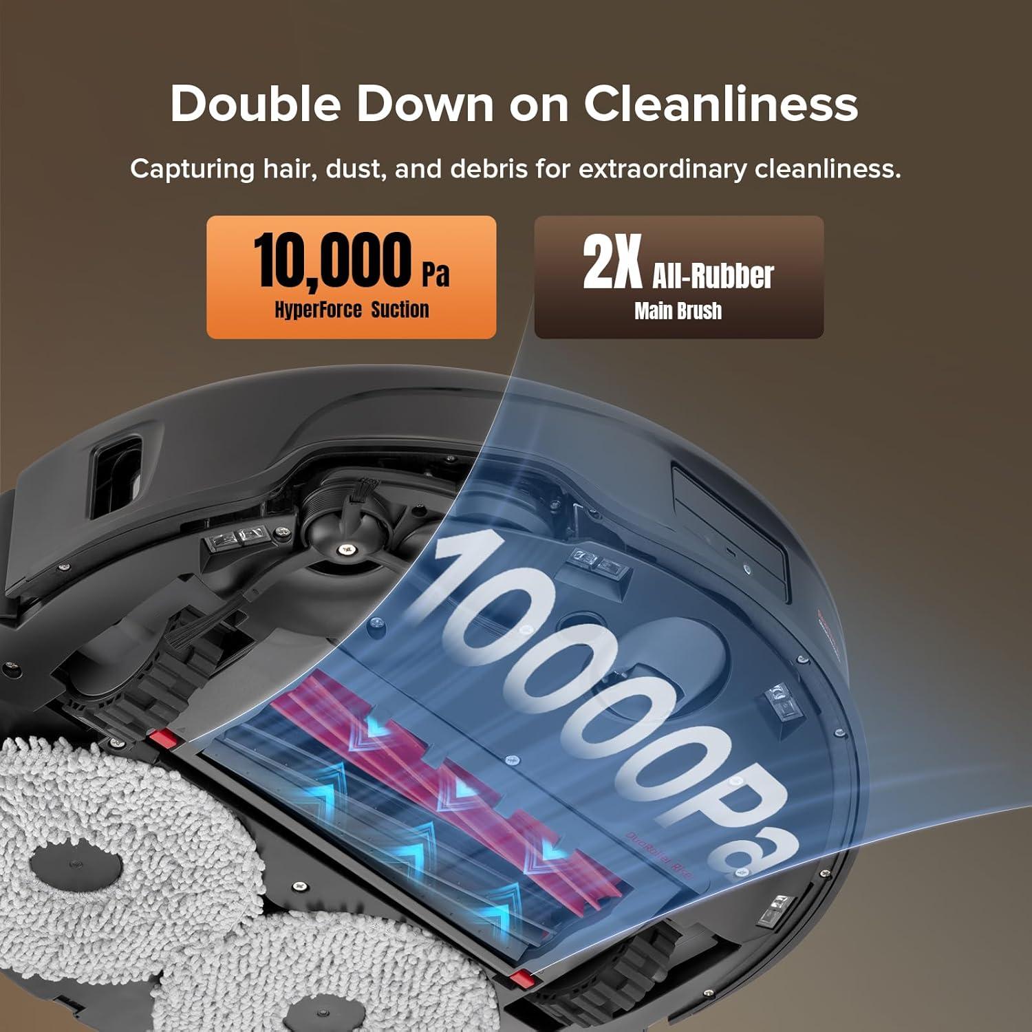 Aspiradora Robot Roborock Qrevo Master 10000Pa Negro