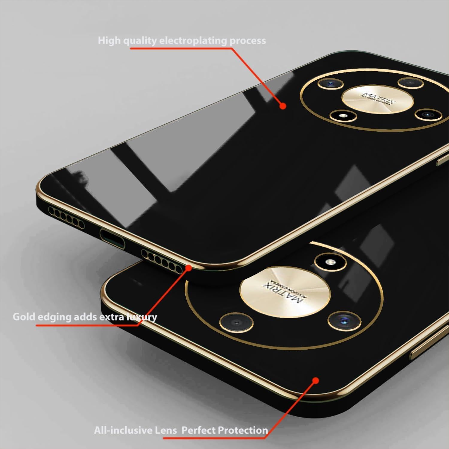 Funda Silicona TPU Honor Magic 6 Lite Shockproof Negra