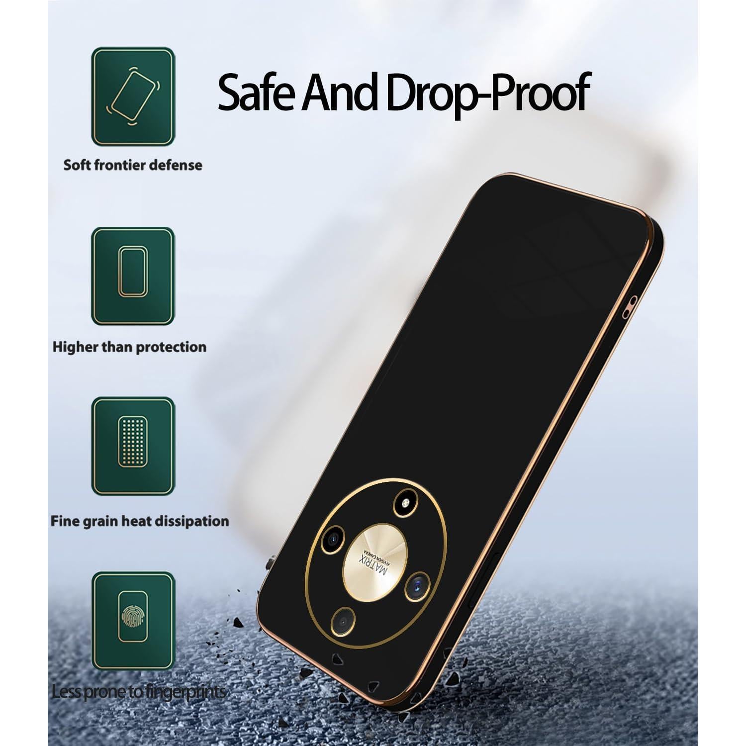 Funda Silicona TPU Honor Magic 6 Lite Shockproof Negra