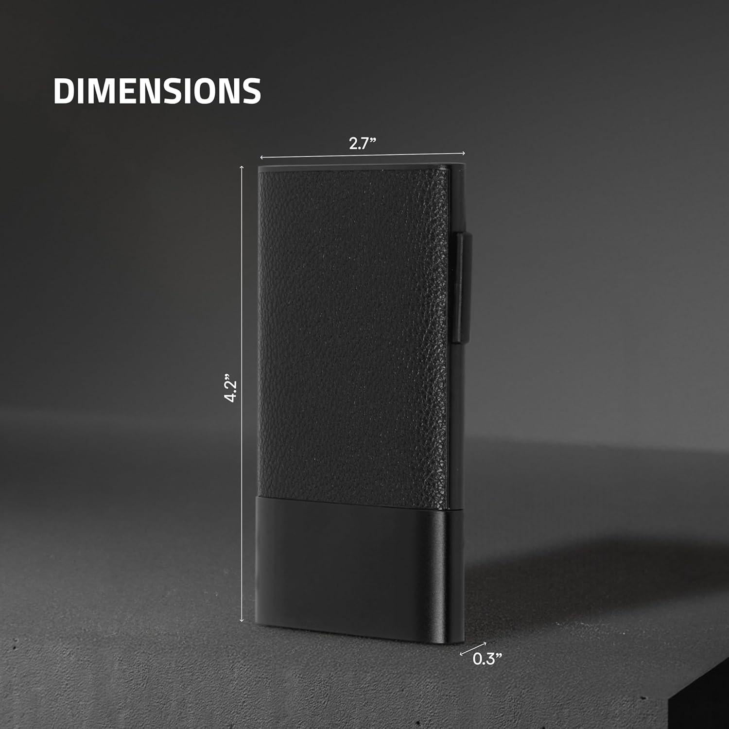 Cartera Minimalista Fidelo para Hombres - Cuero y Aluminio RFID