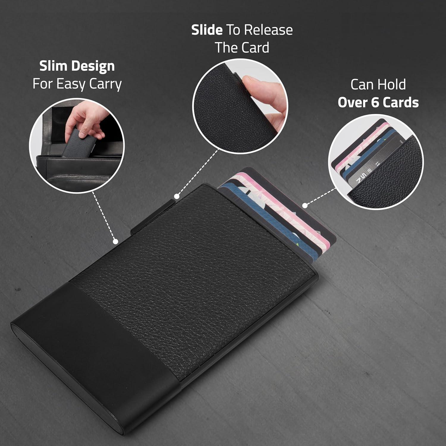 Cartera Minimalista Fidelo para Hombres - Cuero y Aluminio RFID