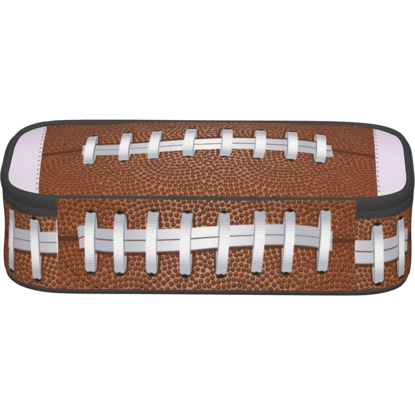Estuche de Lápices HKHEHOP Textura Balón Fútbol Americano 21.1x9.4x5.1cm