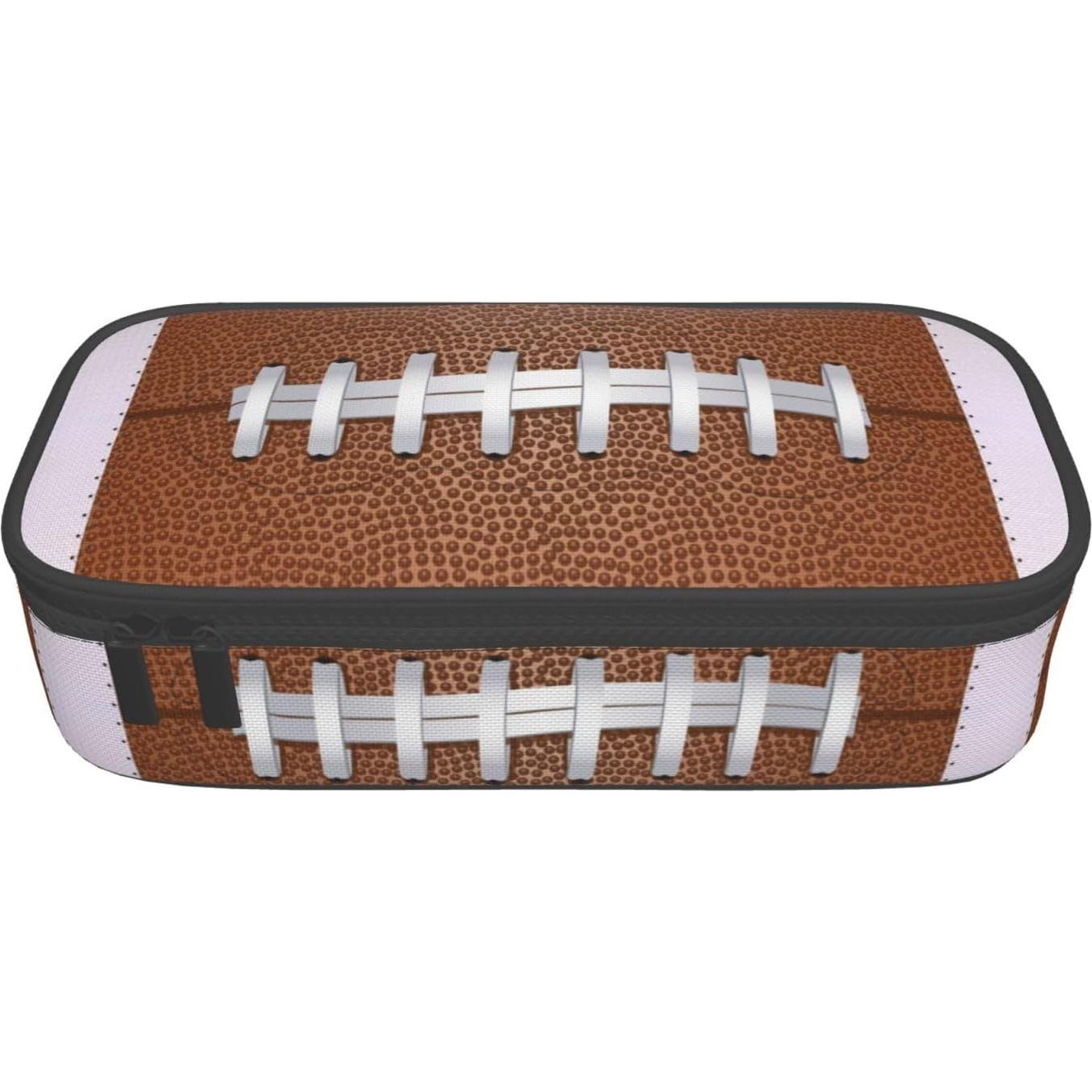 Estuche de Lápices HKHEHOP Textura Balón Fútbol Americano 21.1x9.4x5.1cm