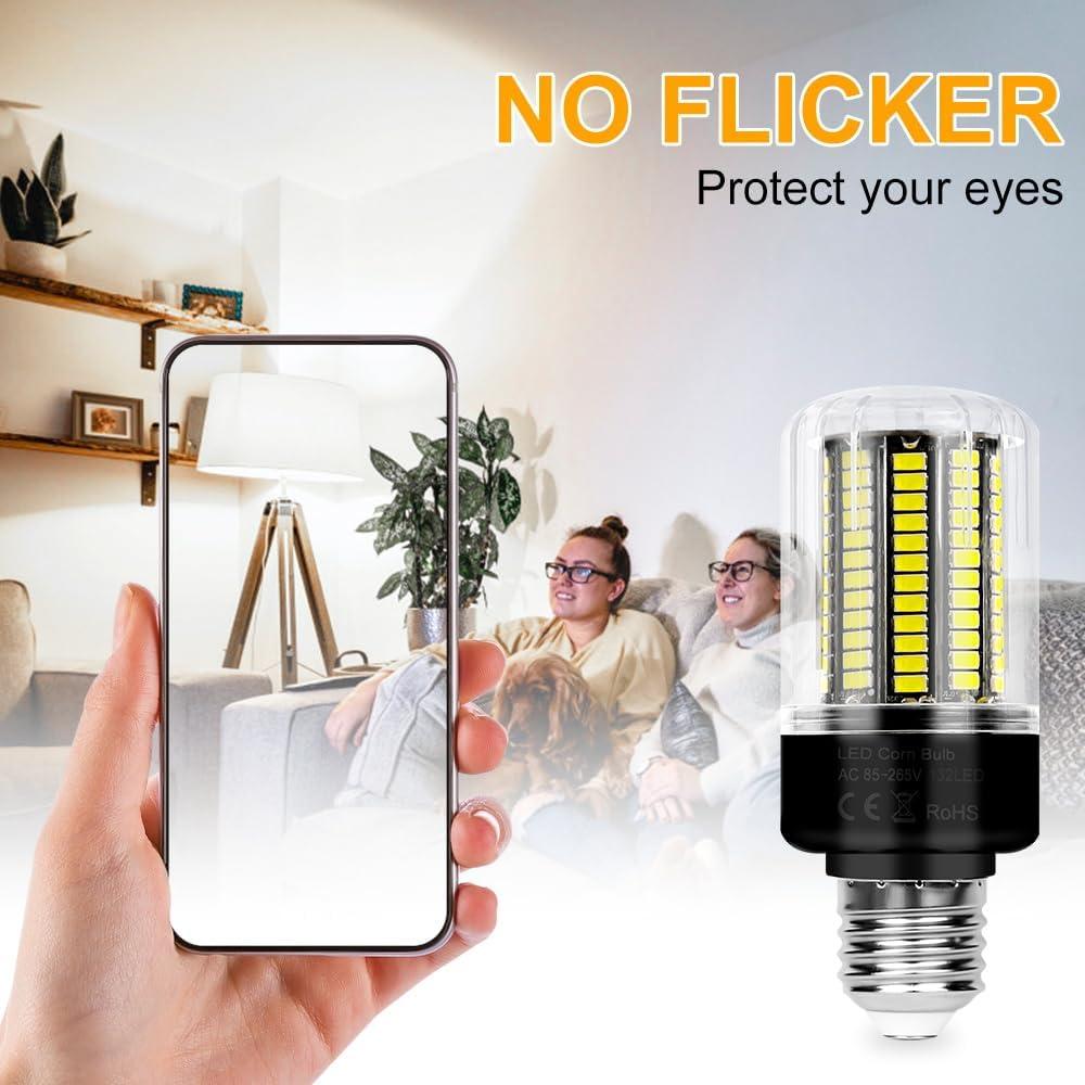 6Pack Bombillas LED 25W DuuToo 3146 Lúmenes E26/E27