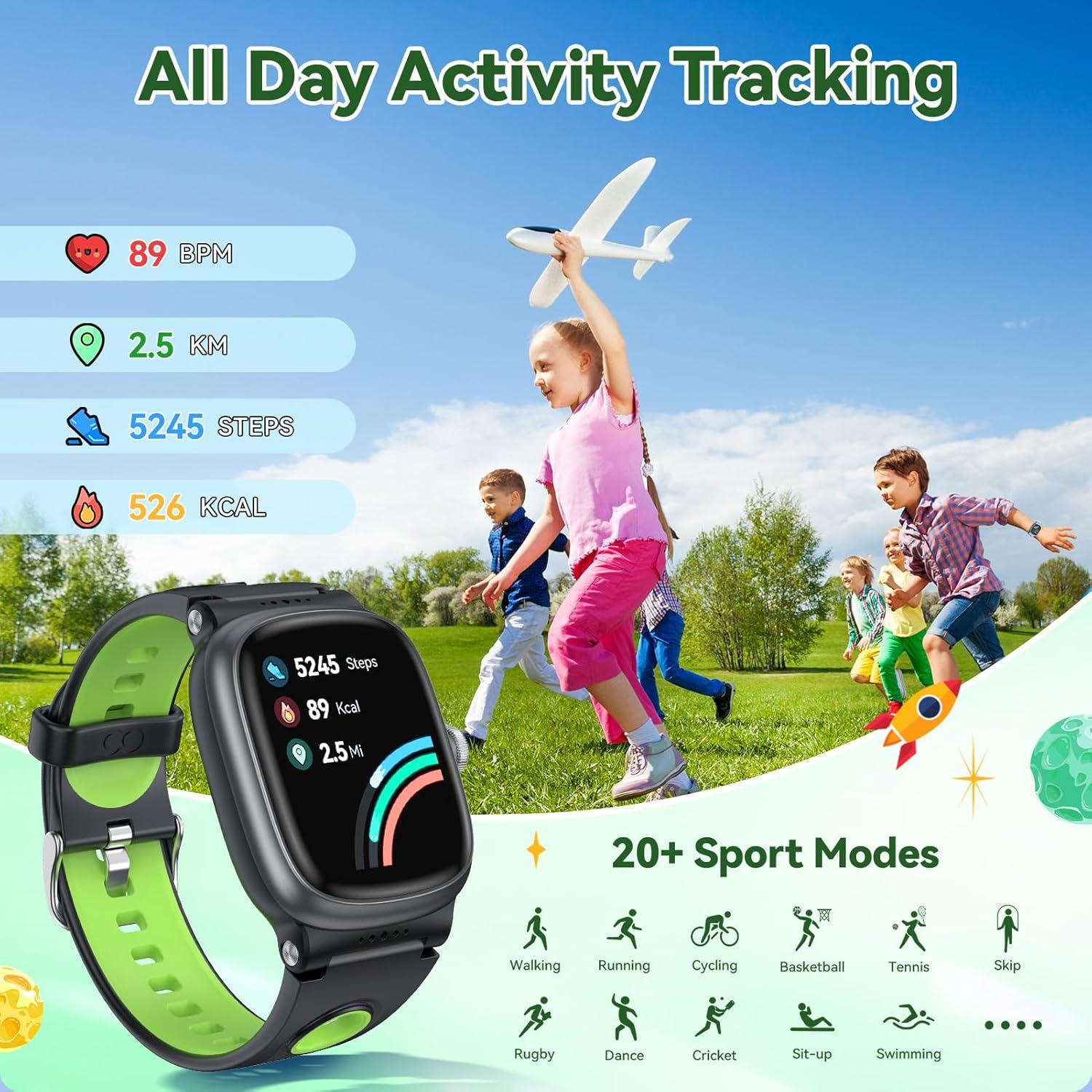 Reloj Inteligente para Niños Anyloop ALK1 Verde/Negro IP68