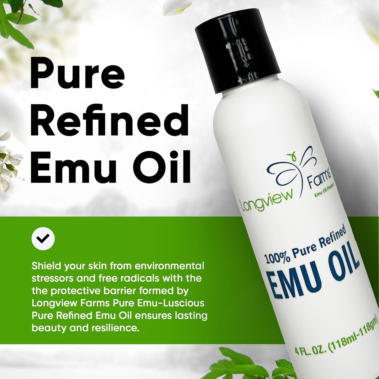 Aceite de Emú Puro Longview Farms 15 ml - Hidratación y Nutrición