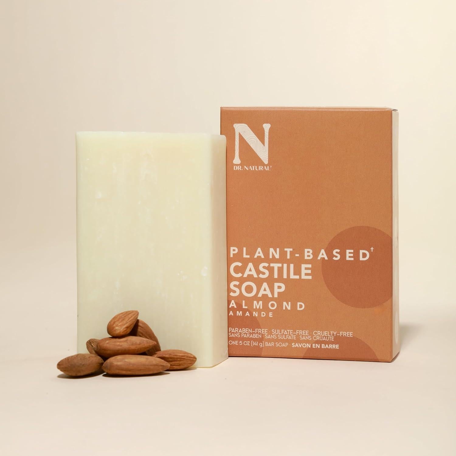 Jabón de Castilla Puro Dr. Natural Almendra 142 g - Hidratante