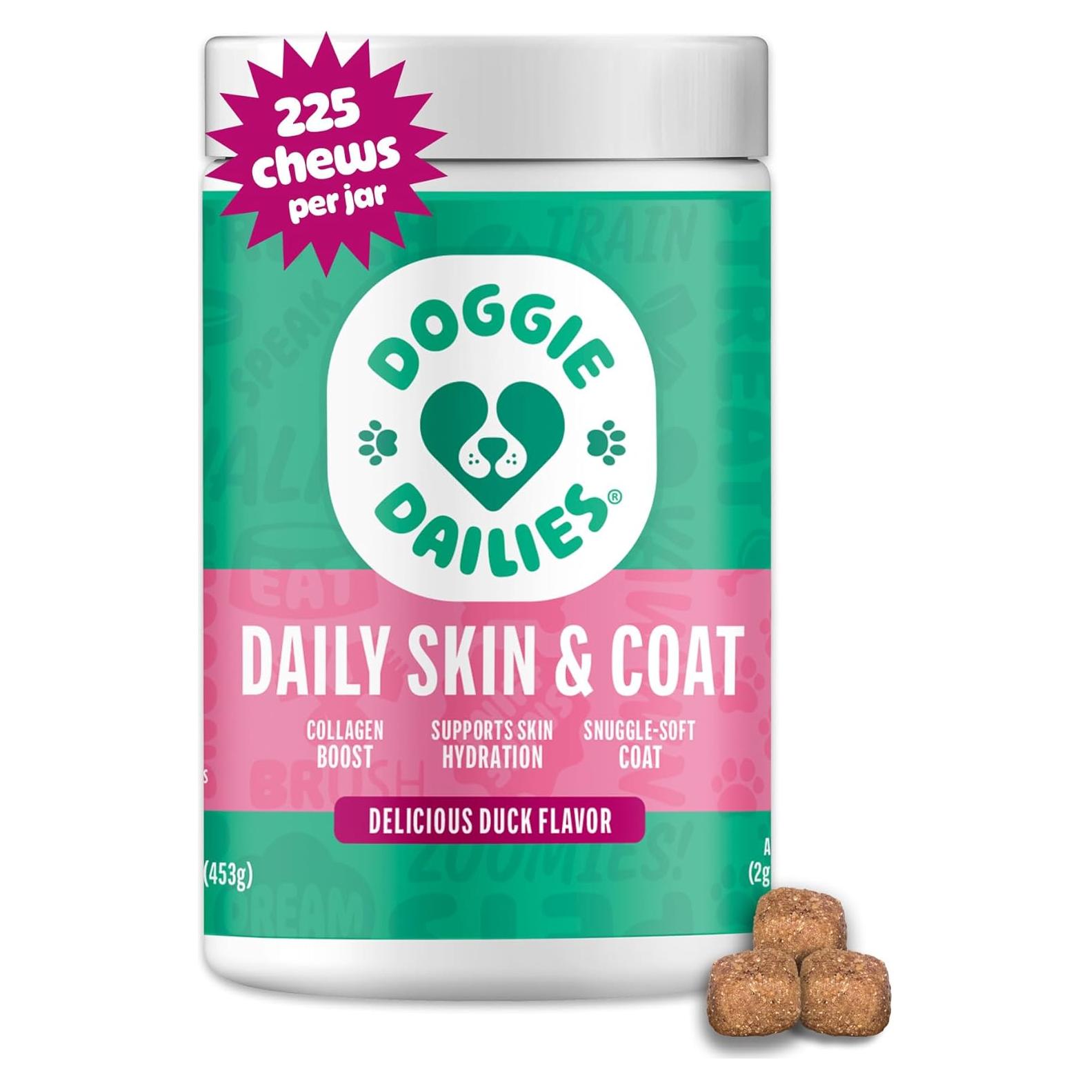 Suplemento para Piel y Abrigo Doggie Dailies Pato 225 masticables