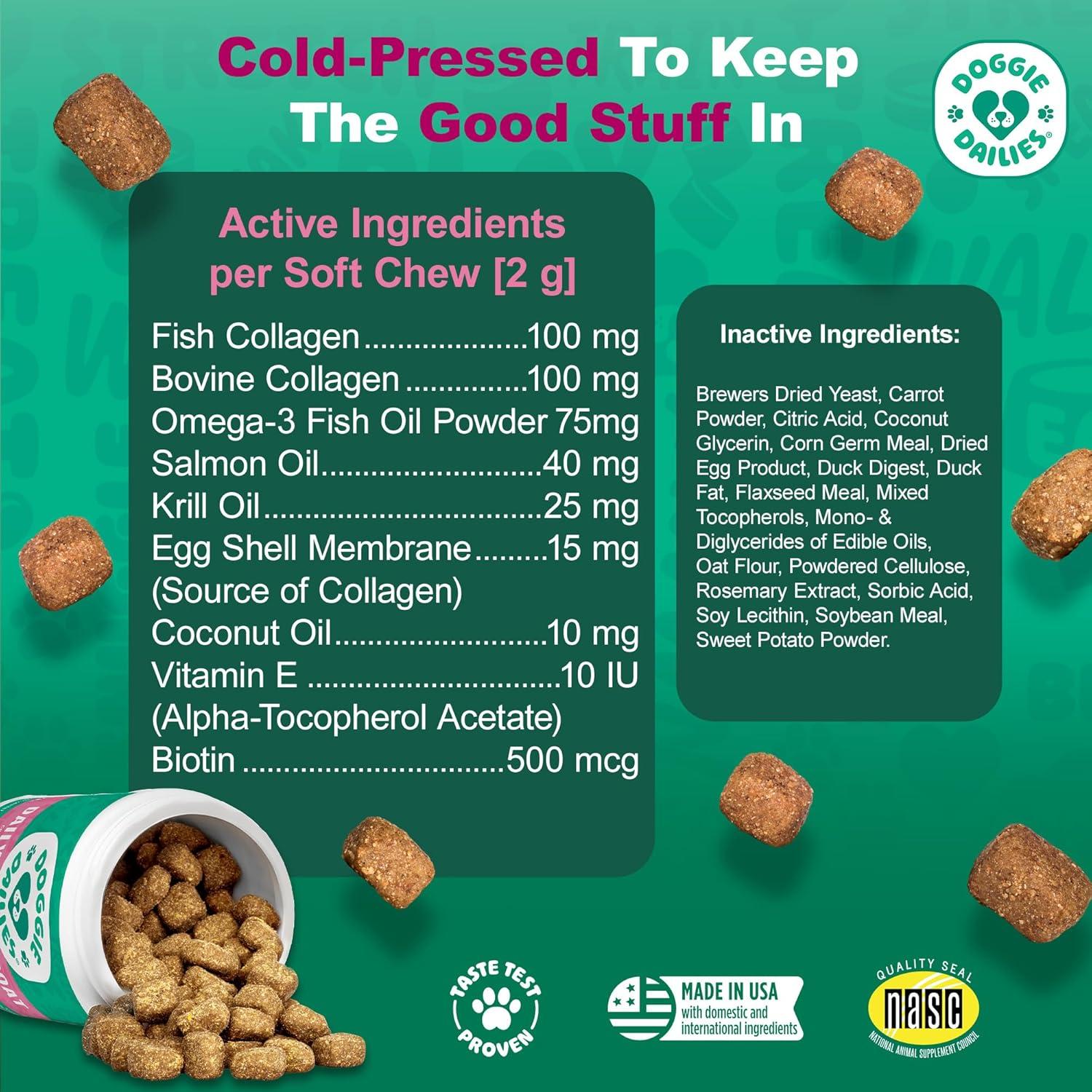 Suplemento para Piel y Abrigo Doggie Dailies Pato 225 masticables