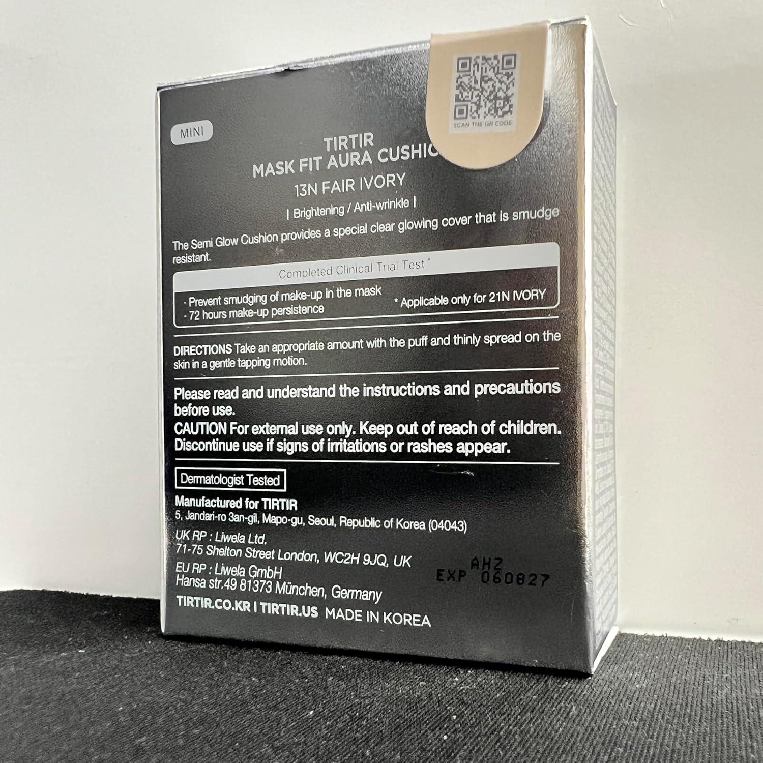 Base de Maquillaje TIRTIR Aura Glow Cushion 4.4 ml Marfil Claro