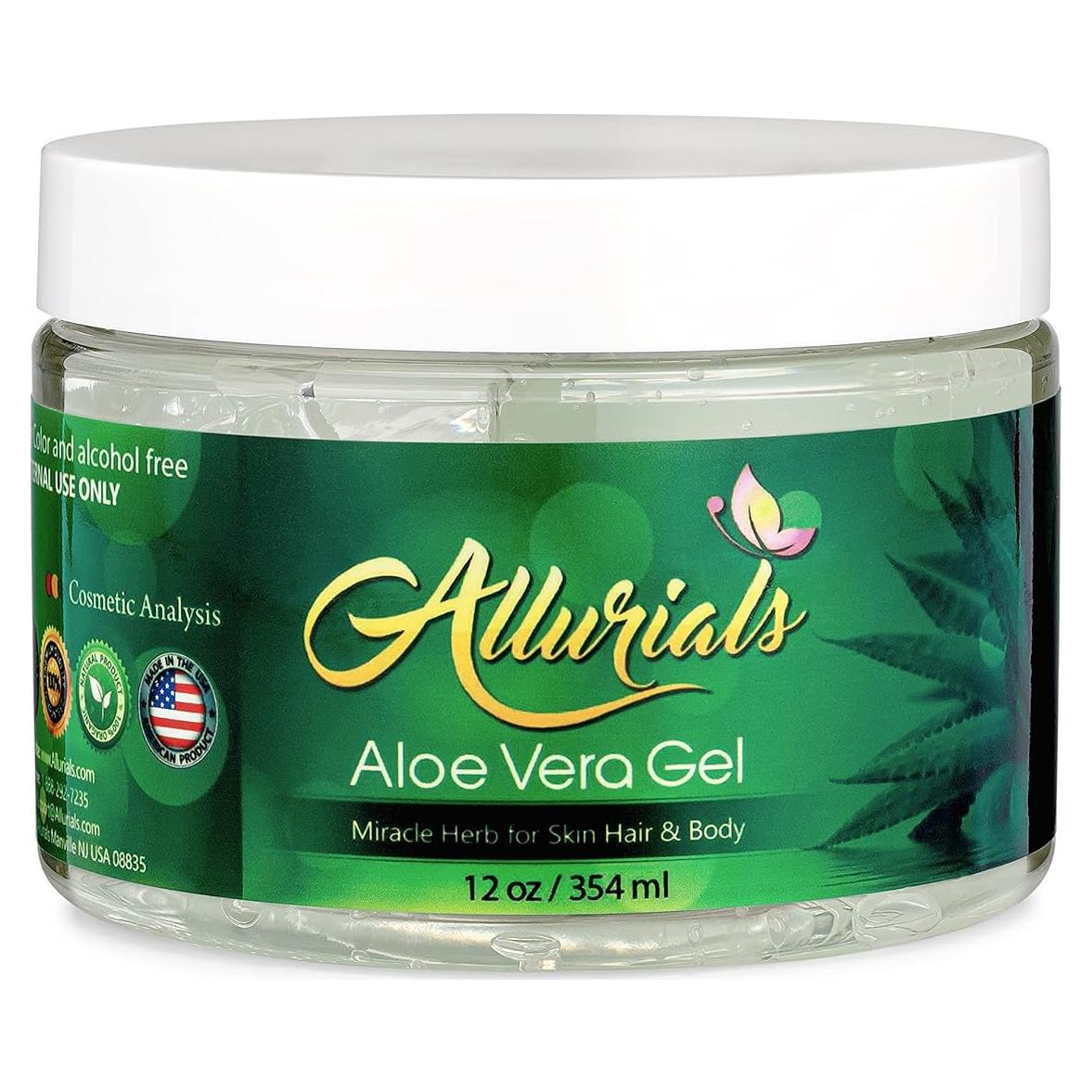 Gel de Aloe Vera Orgánico Allurials 340g - Hidratante Piel y Cabello