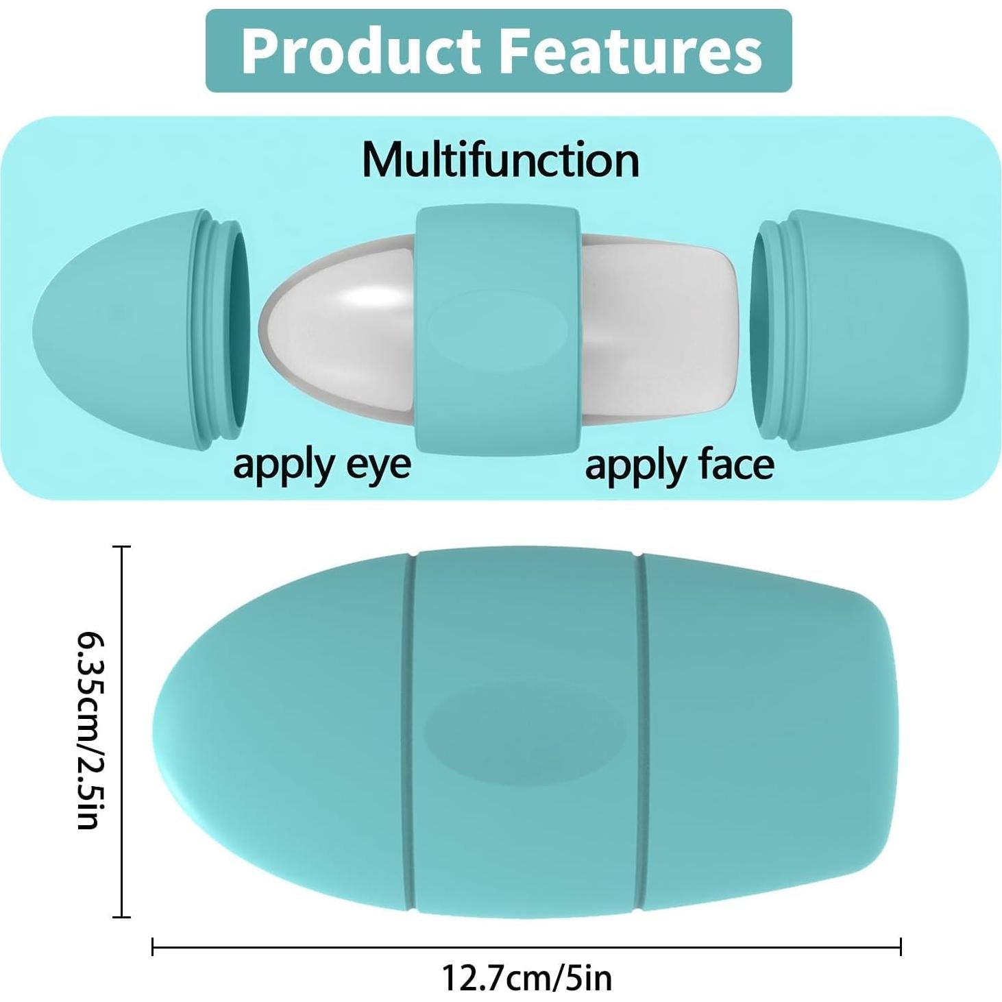Rodillo de Hielo Facial Luckyrao Verde - Masaje y Cuidado Piel