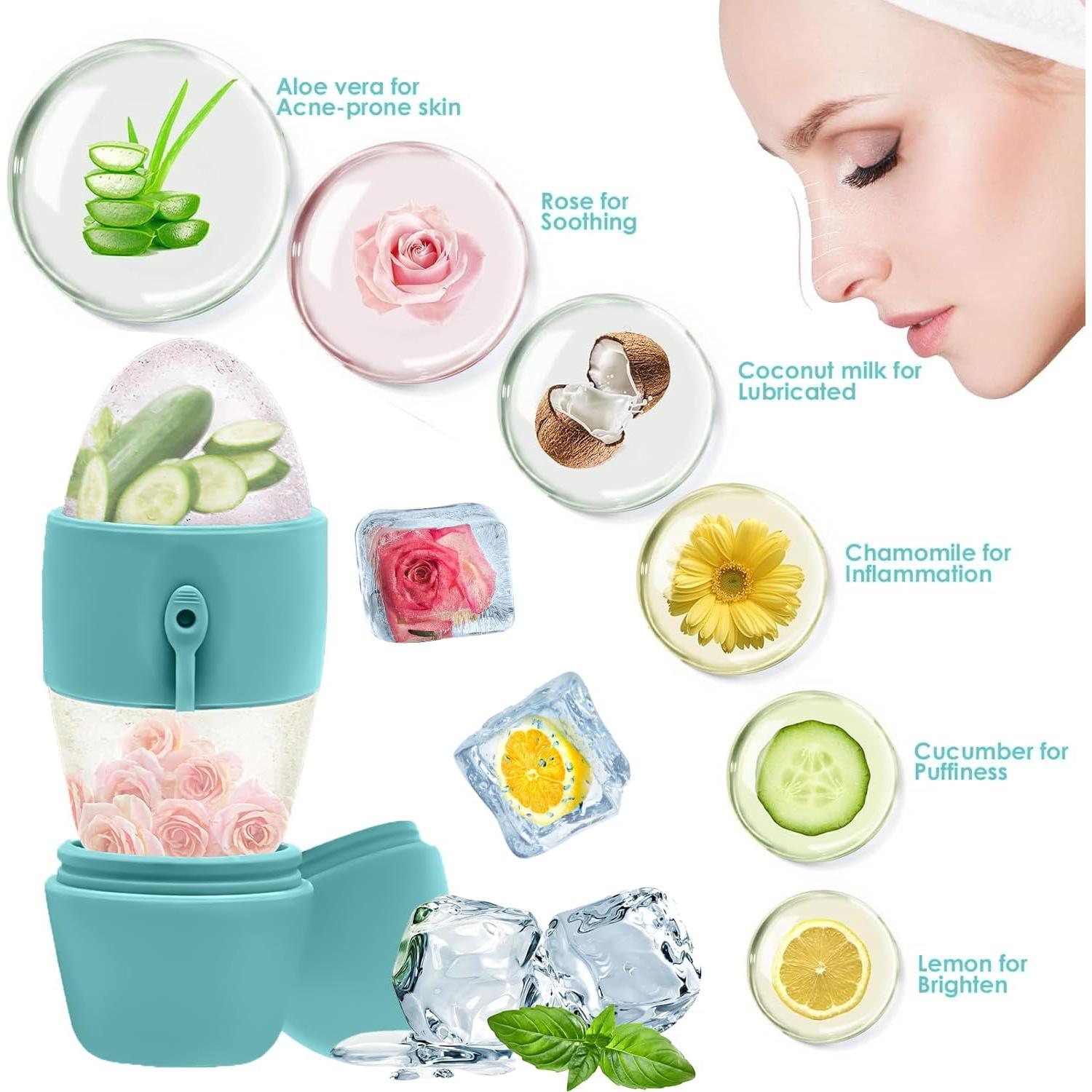 Rodillo de Hielo Facial Luckyrao Verde - Masaje y Cuidado Piel