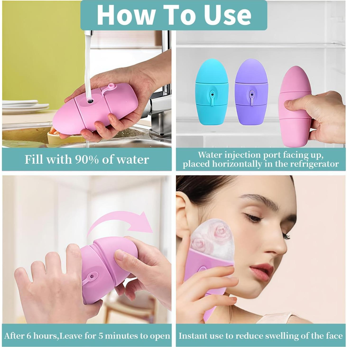 Rodillo de Hielo Facial Luckyrao Verde - Masaje y Cuidado Piel