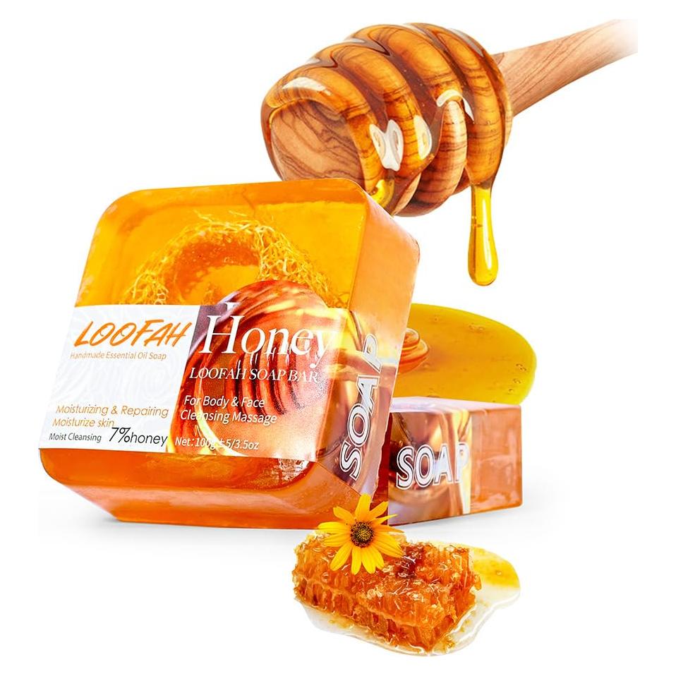 Jabón Orgánico Hecho a Mano Easilydays con Miel y Lufa 100g