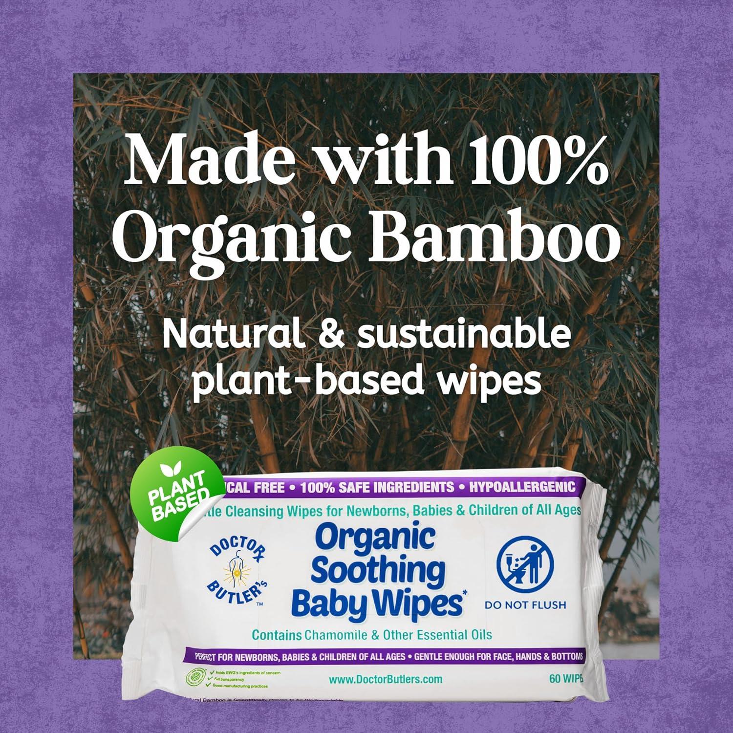 Toallitas Orgánicas para Bebés Doctor Butler - 60 Unidades Hipoalergénicas