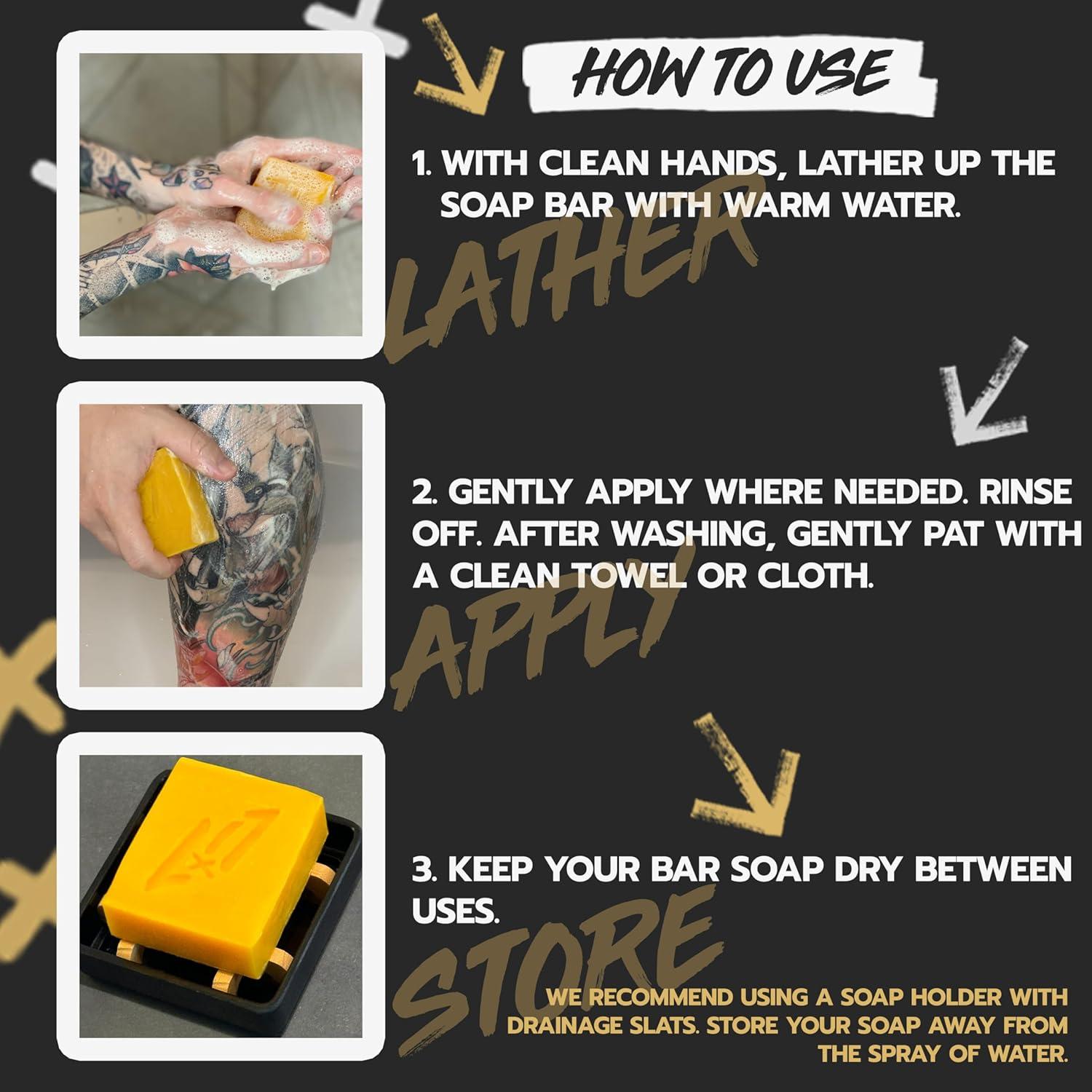 Jabón Post-Tatuaje VI 113g Vegano con Manteca de Karité