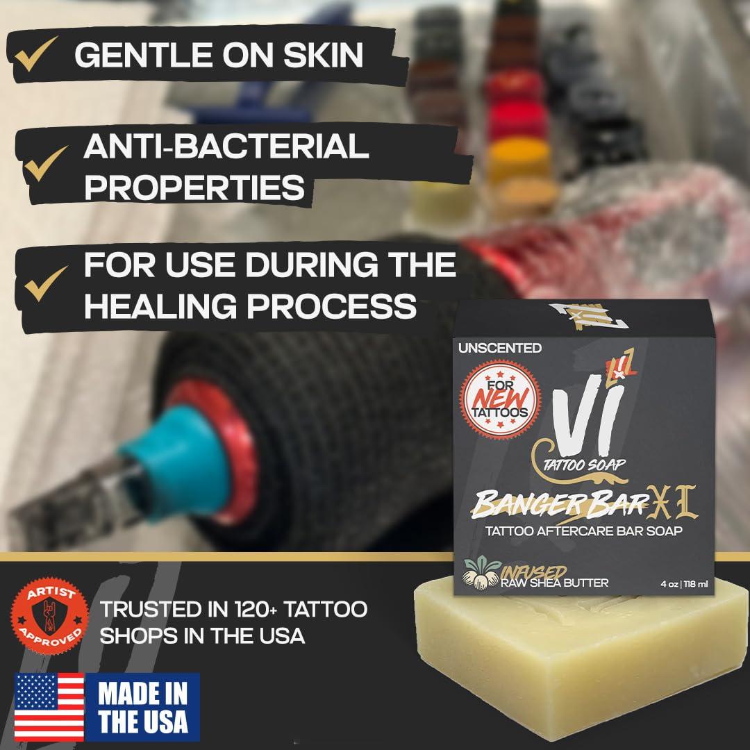 Jabón Post-Tatuaje VI 113g Vegano con Manteca de Karité