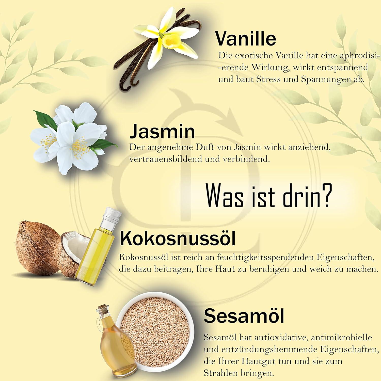 Aceite de Masaje Orgánico Vainilla Adicción 100ml - El Amor de Dude