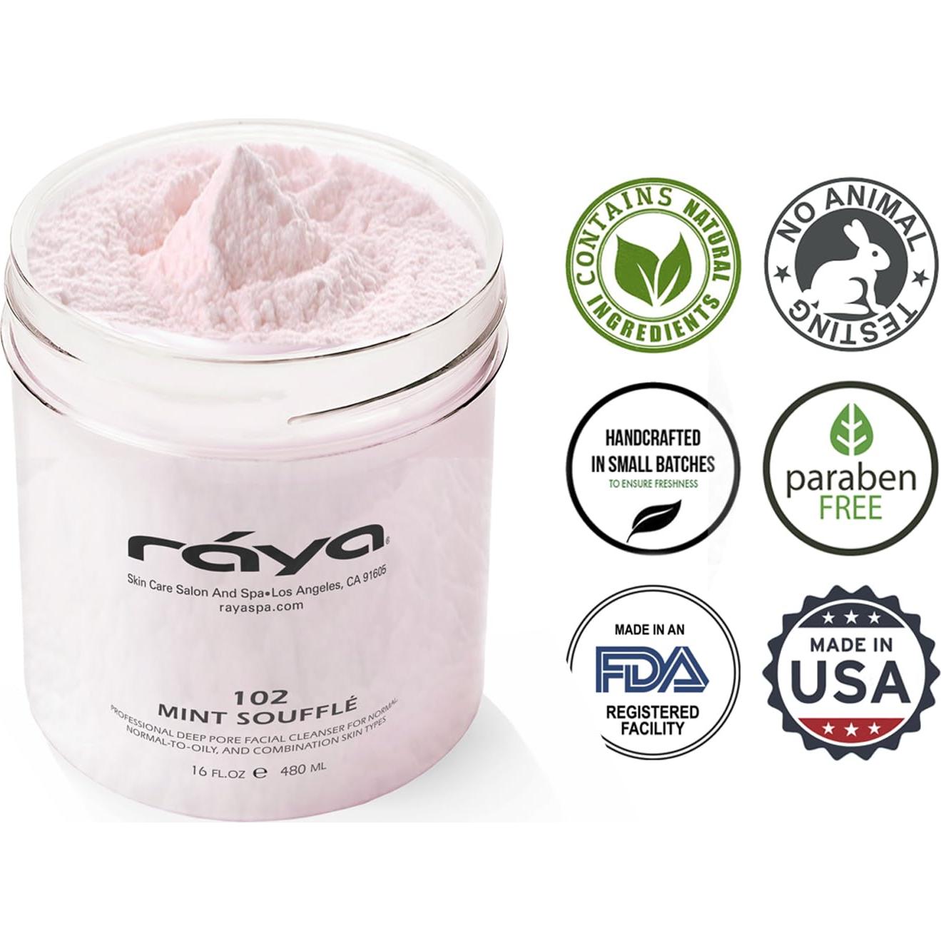 Limpiador Facial Soufflé de Menta Raya 414g para Piel Grasa