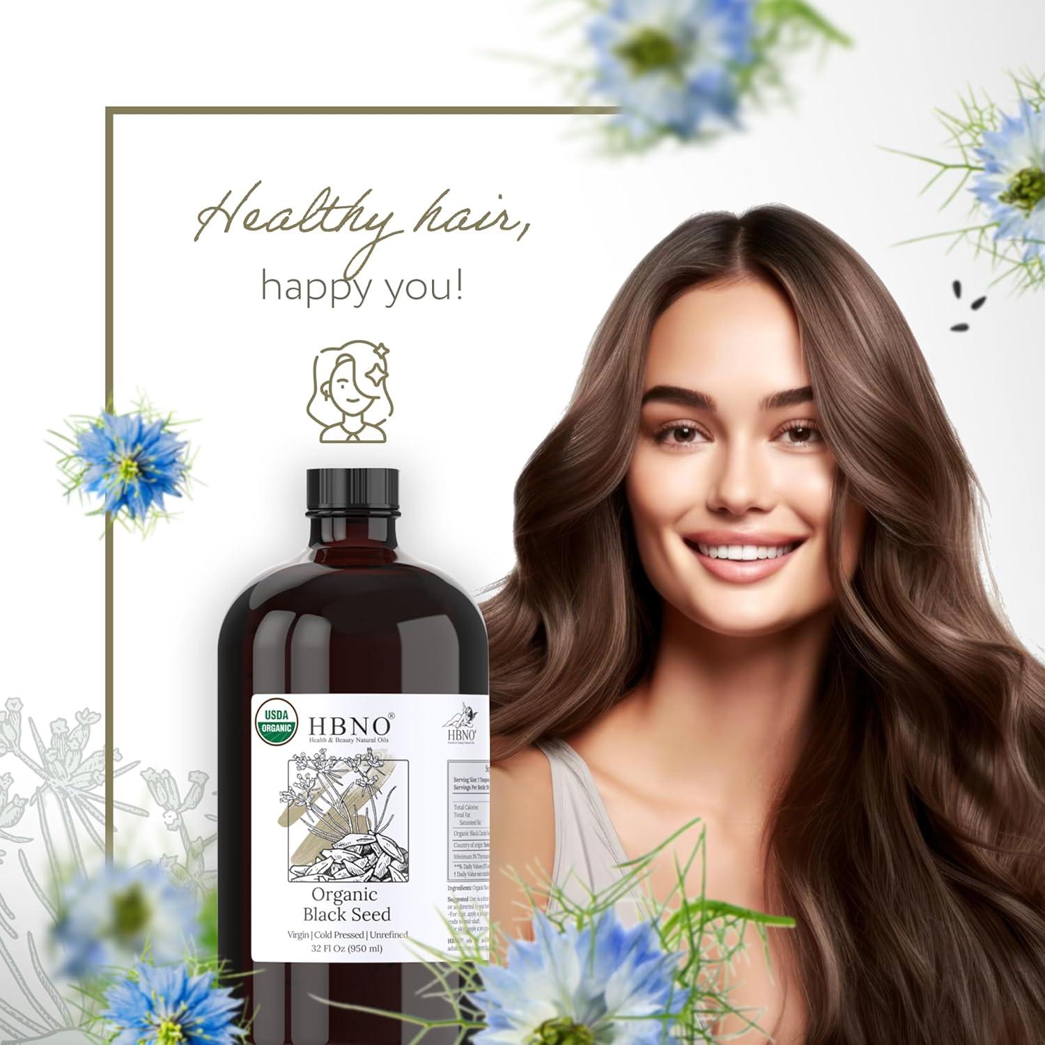 Aceite de Semilla Negra Orgánico HBNO 950ml Prensado en Frío