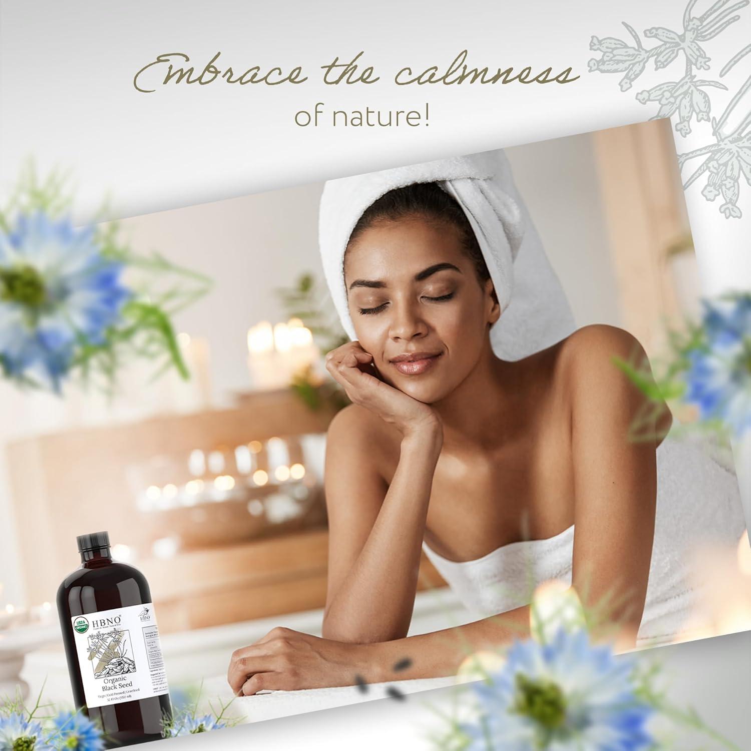 Aceite de Semilla Negra Orgánico HBNO 950ml Prensado en Frío