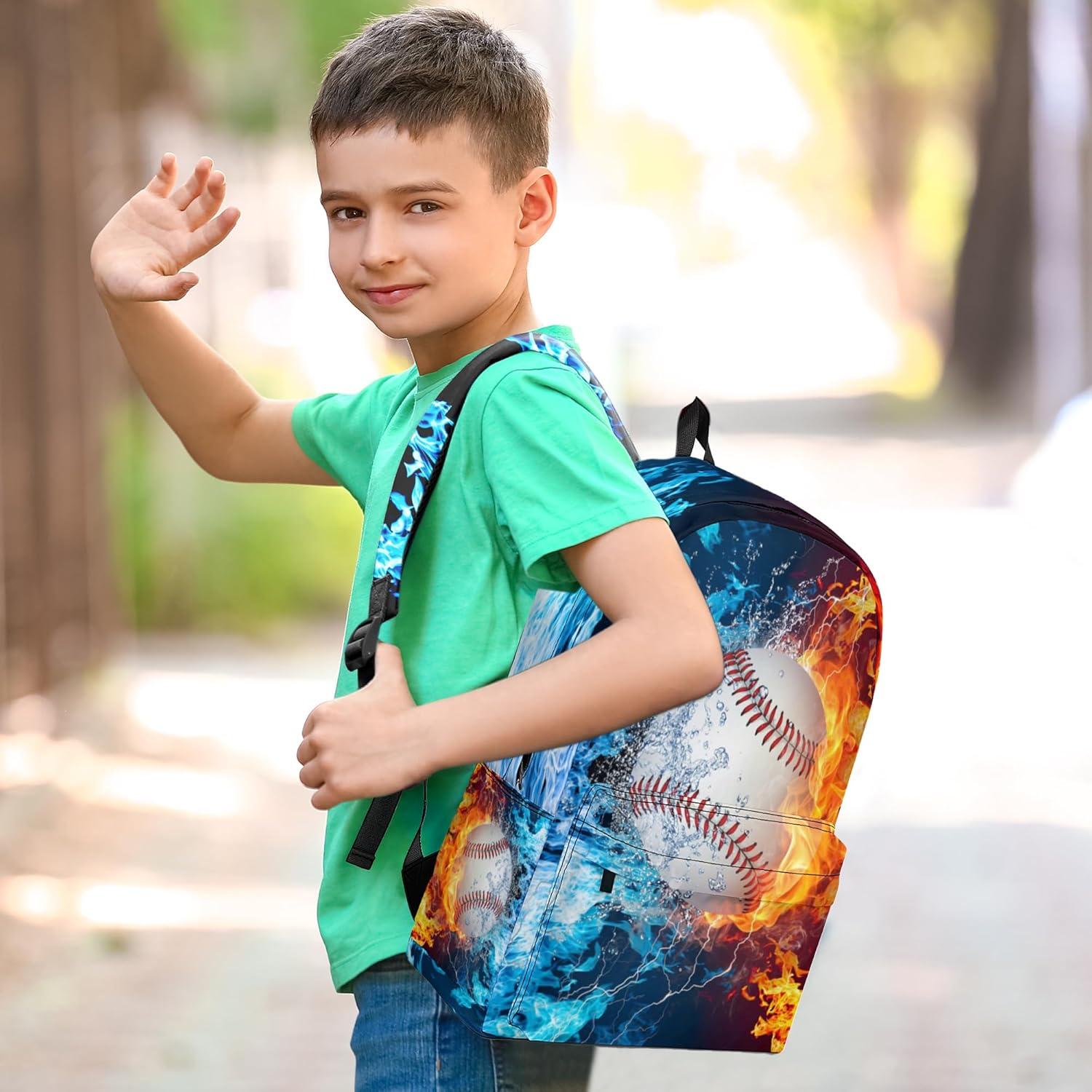 Mochila 3 Piezas Niños Unisex con Lonchera y Estuche 31x13.5x42.4cm