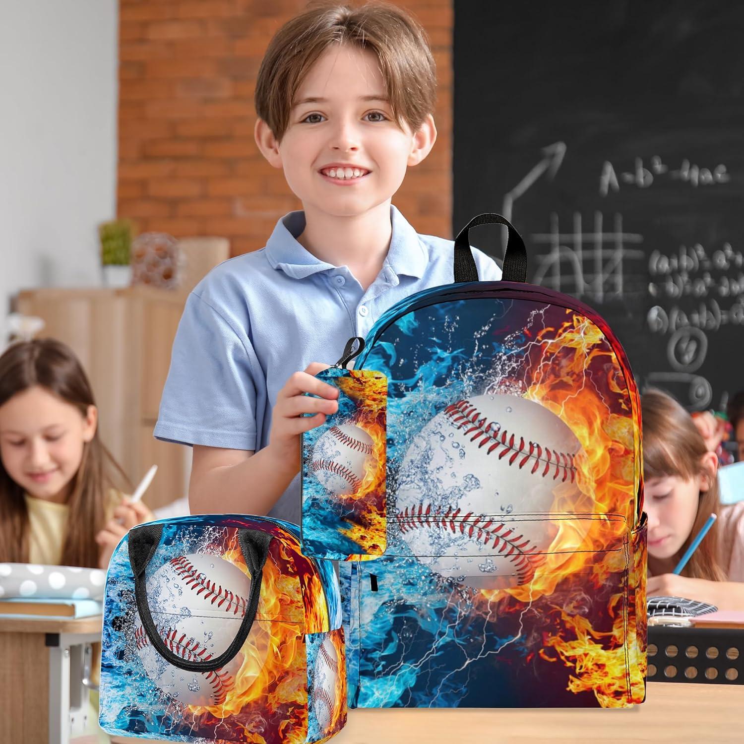 Mochila 3 Piezas Niños Unisex con Lonchera y Estuche 31x13.5x42.4cm