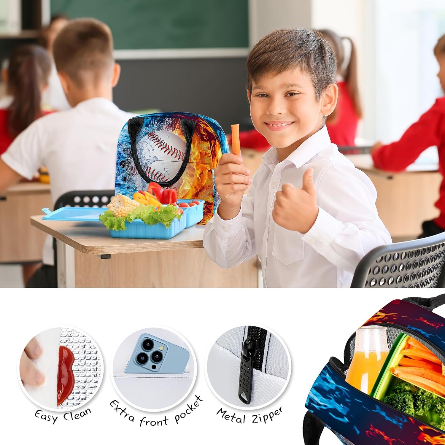 Mochila 3 Piezas Niños Unisex con Lonchera y Estuche 31x13.5x42.4cm