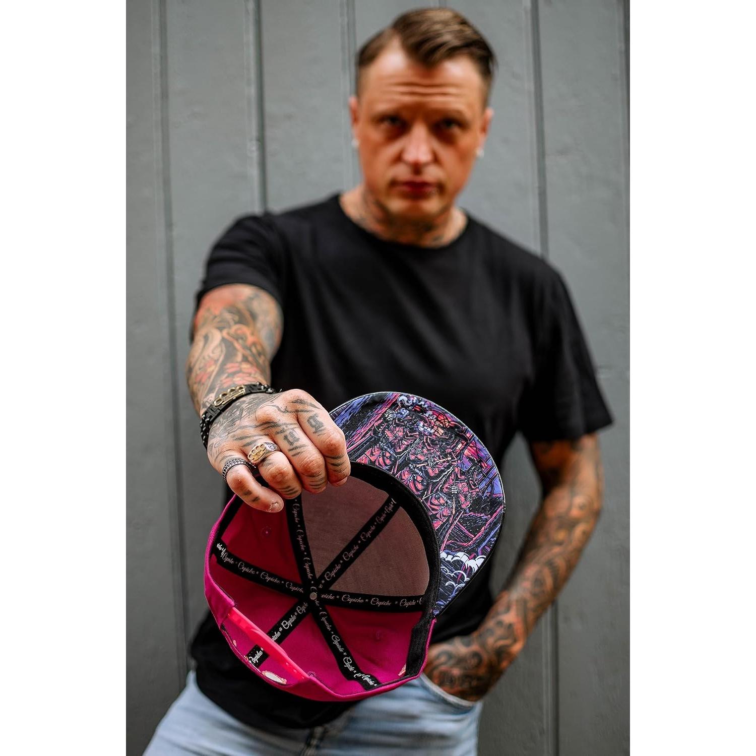 Gorra Snapback Unisex Capiche Rosa Plaga de Muerte