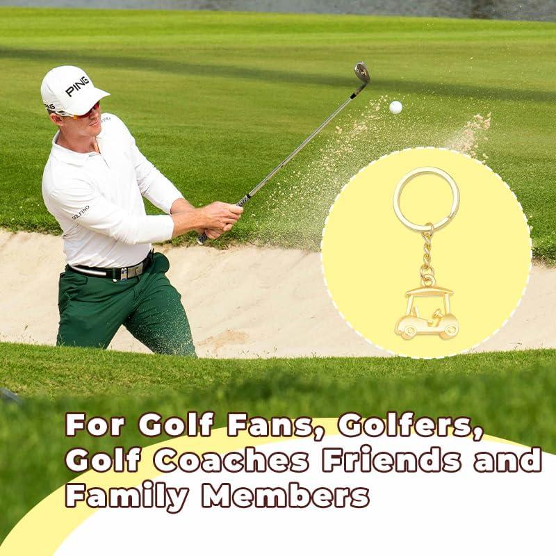 Sport Keychain for Player Fans Coach Birthday Gifts for Friend Christmas Gifts Soccer Softball Gymnastic Golf Cart