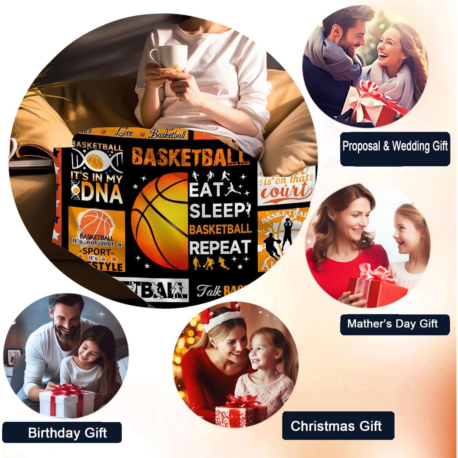 Manta de Franela DikiTeenz Baloncesto 127x102 cm Regalo Niños