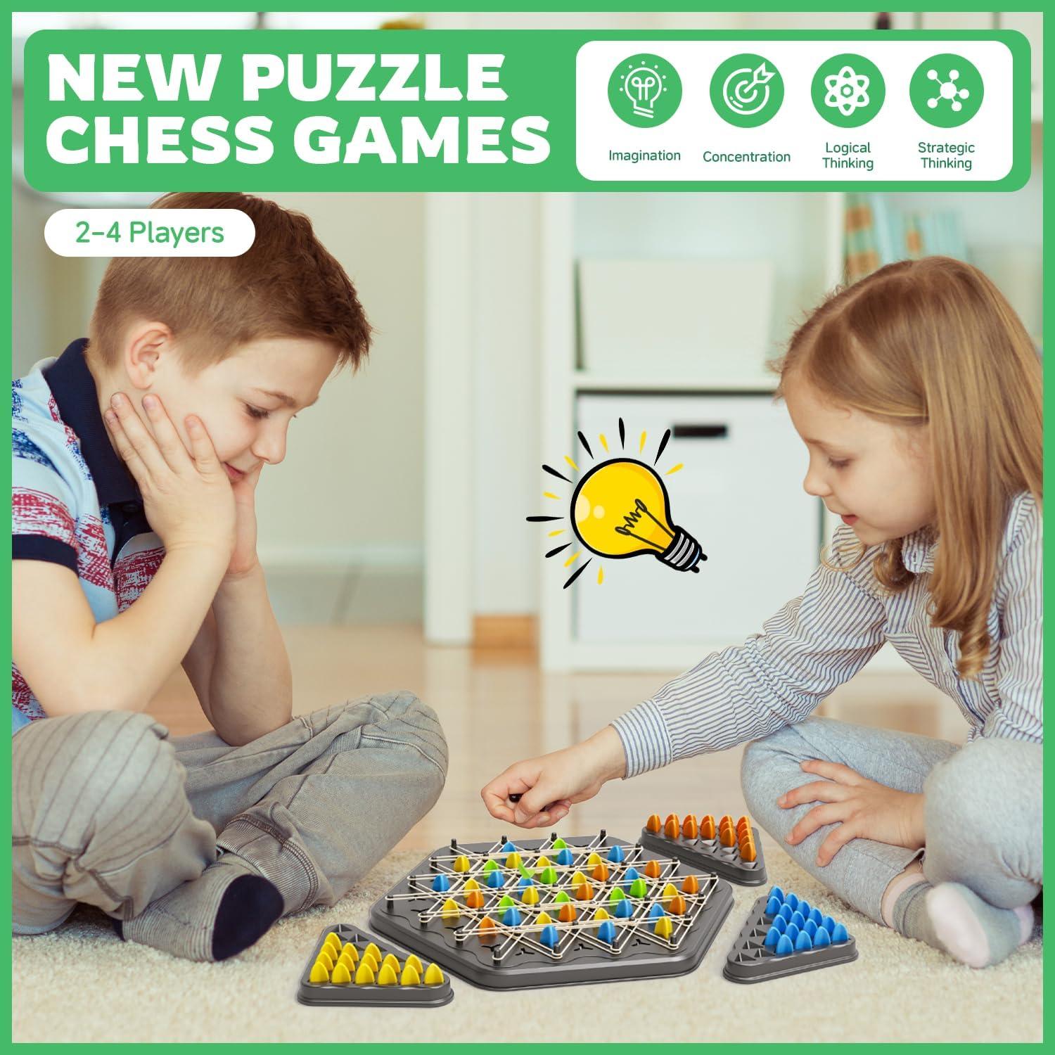 Juego de Ajedrez en Triángulo de Cadena Hcusus - 2 a 4 Jugadores