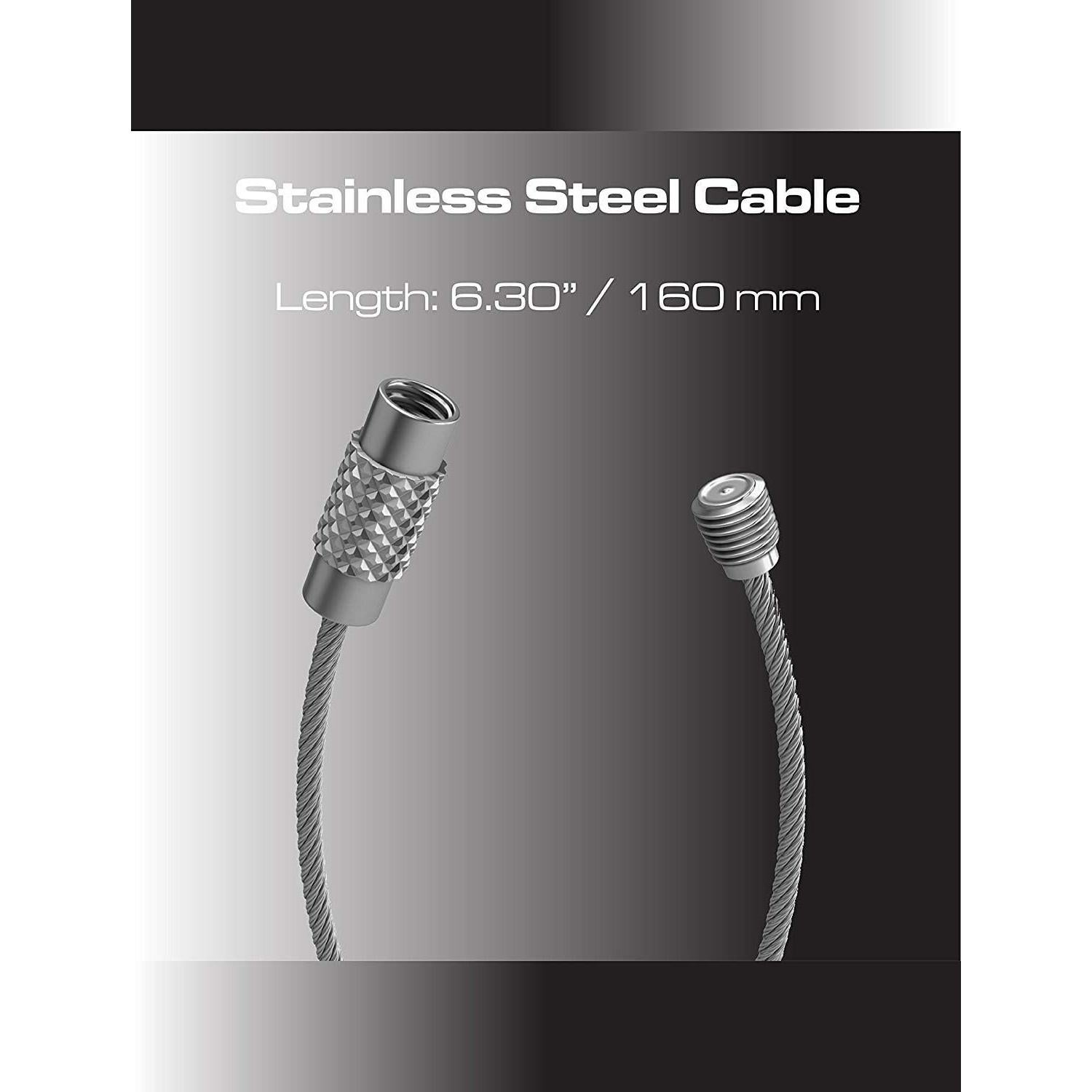 Etiquetas de Equipaje TUFFTAAG - Acero Negro, 2 Unidades