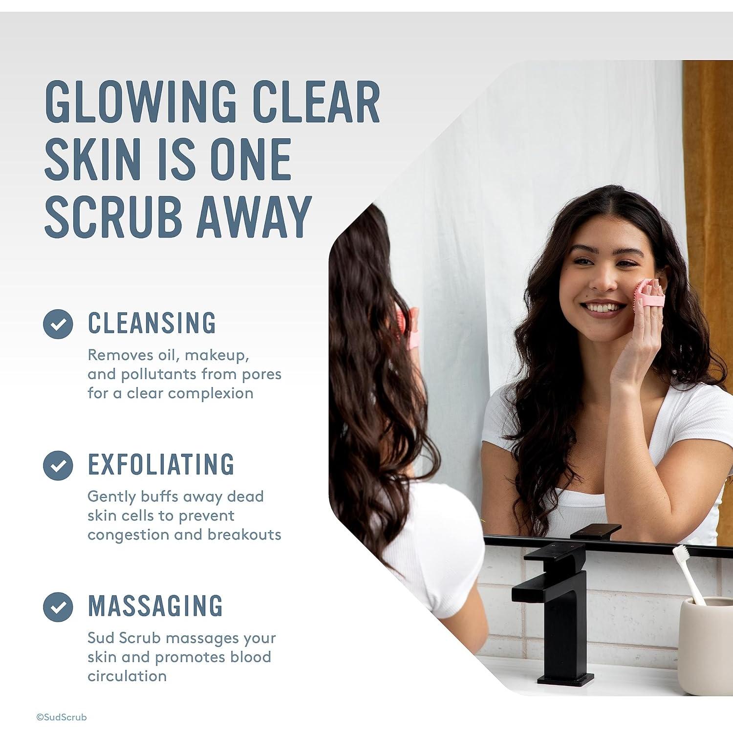 Exfoliador Facial Sud Scrub Antimicrobiano Silicona Azul 1 Paquete