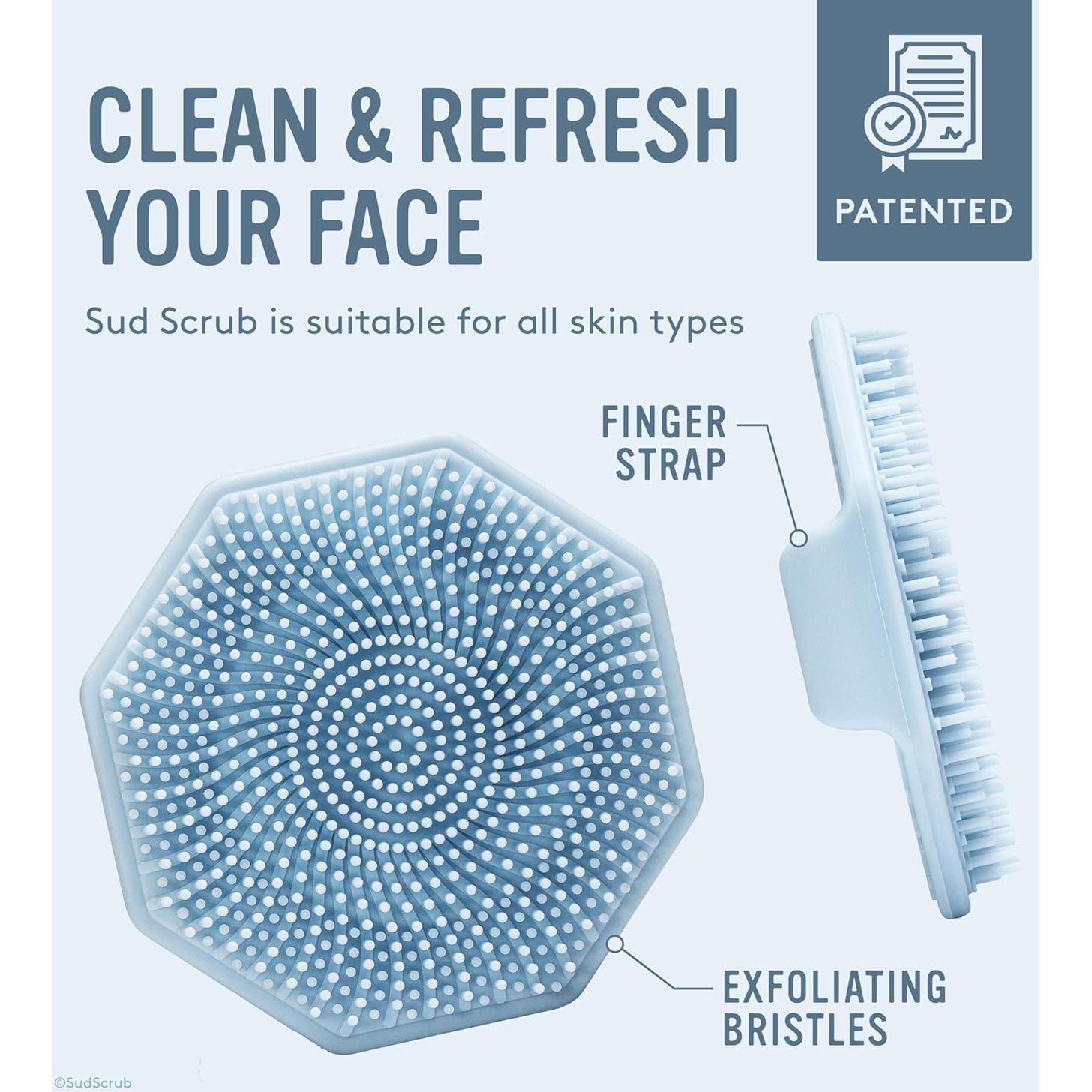 Exfoliador Facial Sud Scrub Antimicrobiano Silicona Azul 1 Paquete