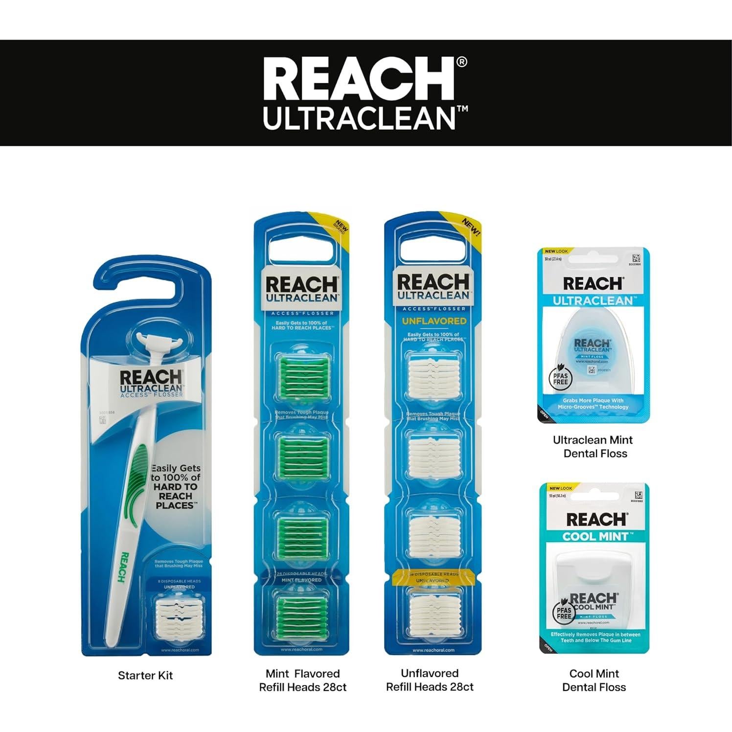 Hilo Dental Ultraclean REACH Menta 28 Cabezas Desechables
