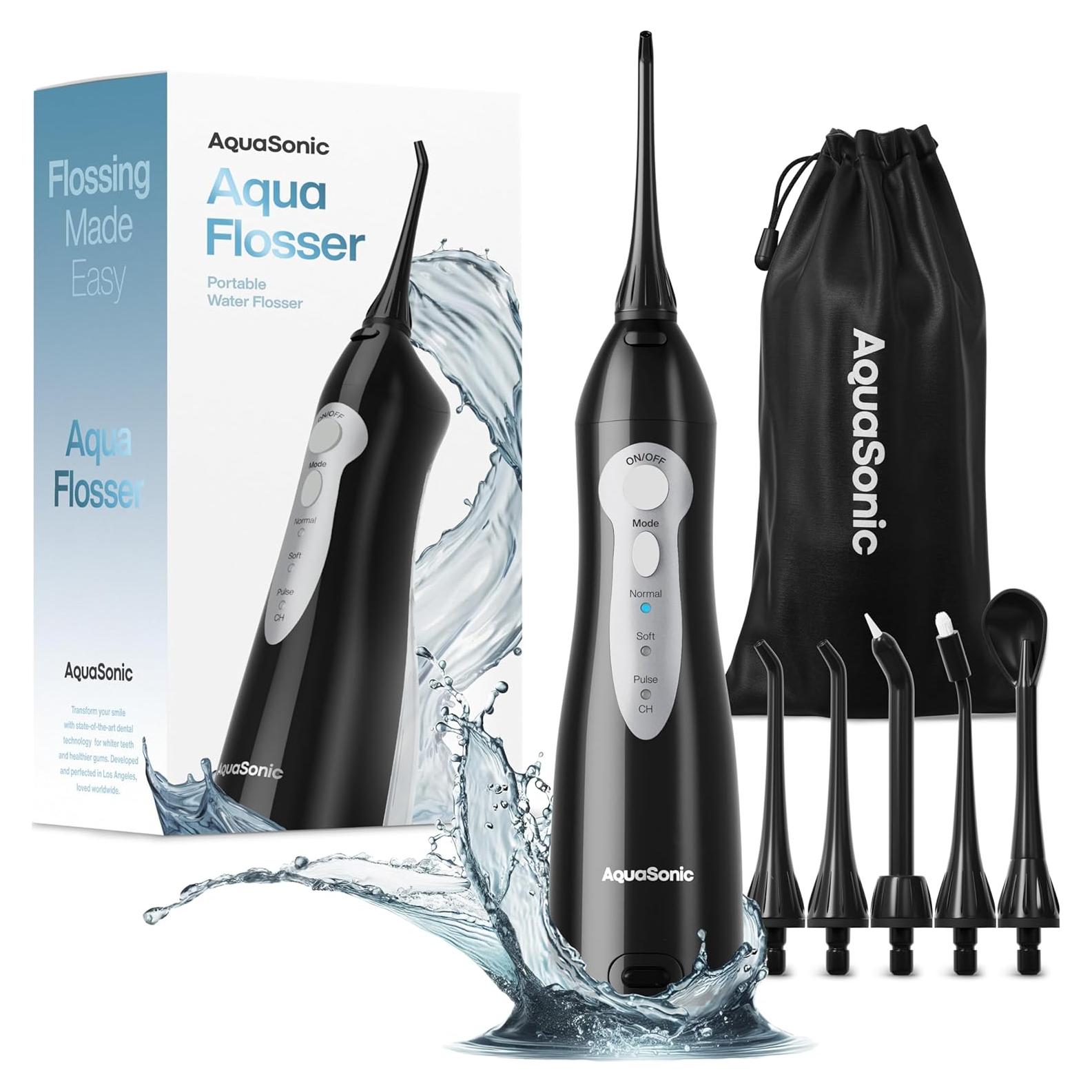 Irrigador de Agua AquaSonic PDCAF Inalámbrico Recargable 5 Puntas