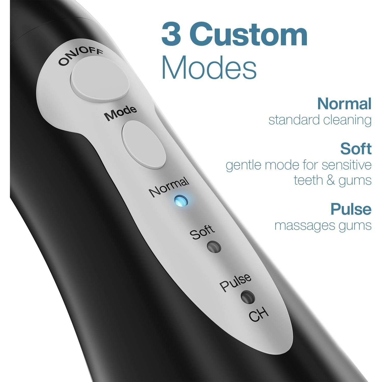 Irrigador de Agua AquaSonic PDCAF Inalámbrico Recargable 5 Puntas