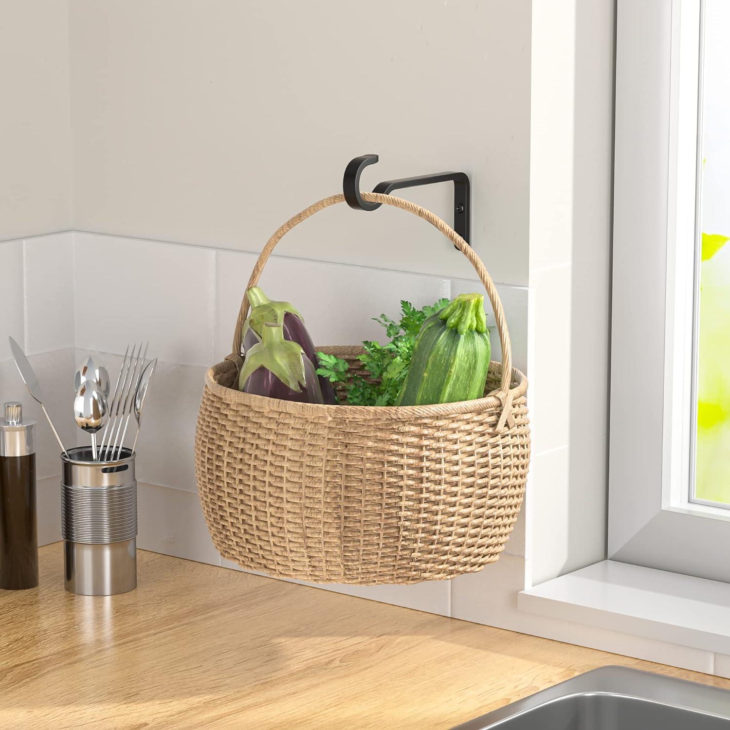 Soportes de Plantas de Hierro Saffruff - 2 Ganchos Colgantes 14.48 cm