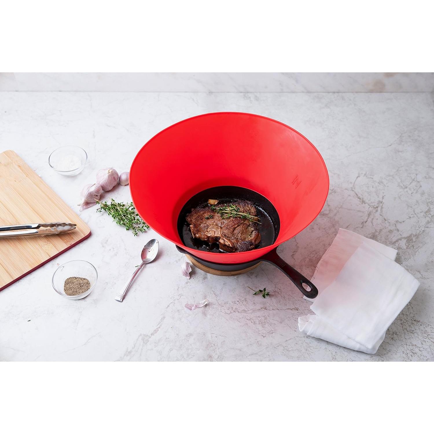 Frywall 25 cm Gowanus - Protector salpicaduras rojo