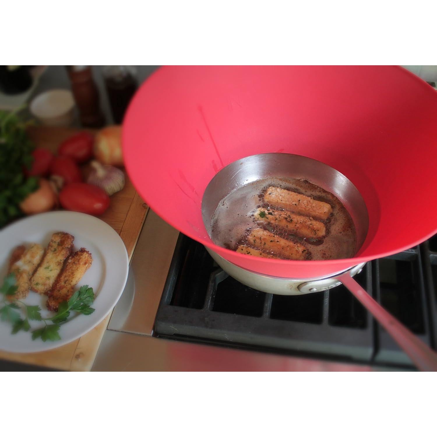 Frywall 25 cm Gowanus - Protector salpicaduras rojo